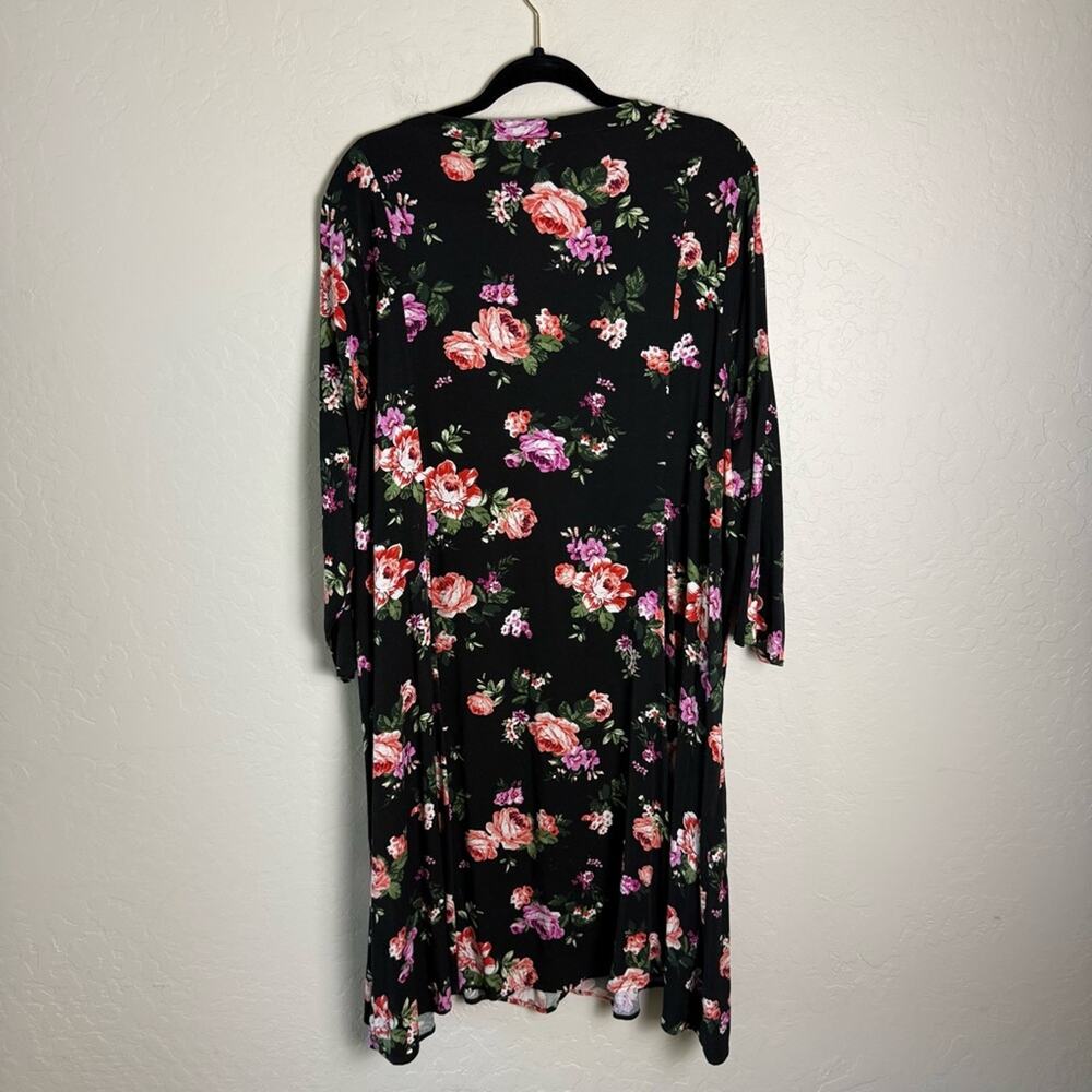 Torrid Black Floral Button Down Dress 3X 12075859 - Picture 7 of 14